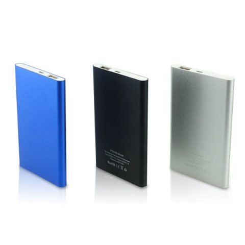 מטען פאוור בנק סוללת גיבוי שטוח 4000 mAh מאלומיניום  דגם טרופז
