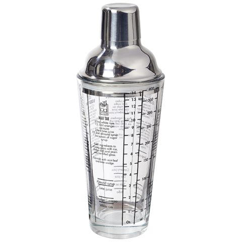 שייקר זכוכית 400ML עם מכסה